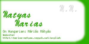 matyas marias business card